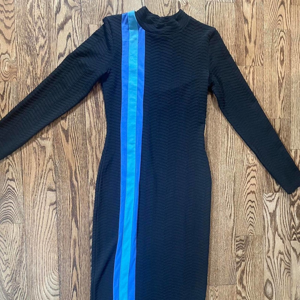 Blue stripe bodycon dress by Ginger Mary